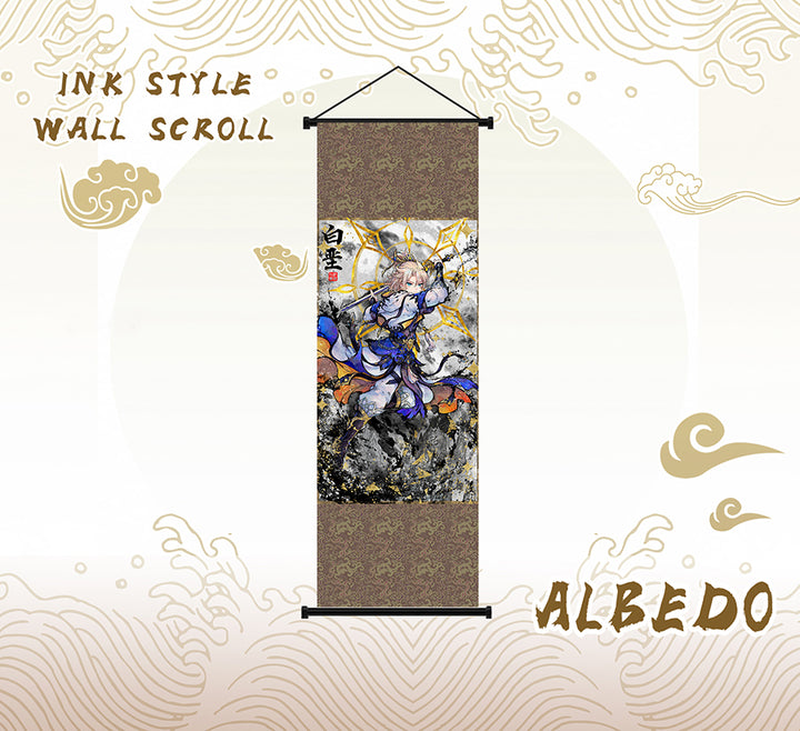 Albedo Xian-Xia style Traditional Chinese Ink Art Wall Scroll
