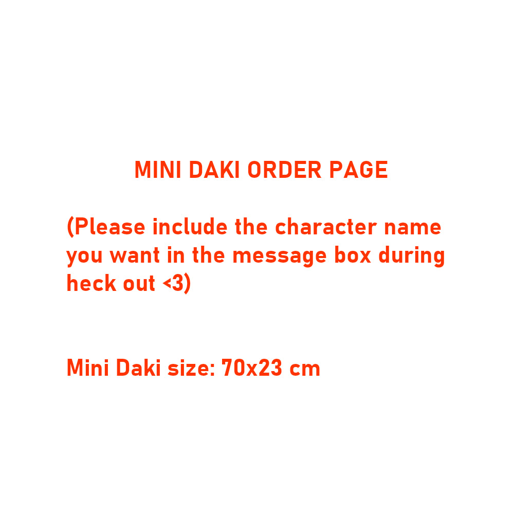 Mini size Daki order page