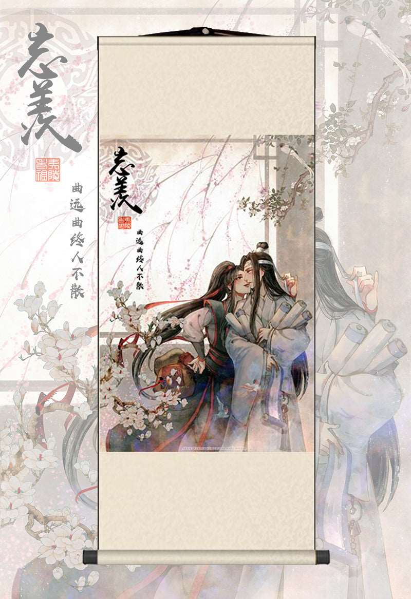 MDZS Wangxian Silk and Ink paper Wall Scroll [Golden Silk] MXTX