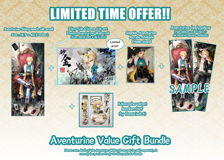 Aventurine Dakimakura Gift Bundle