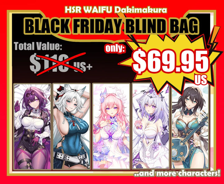Honkai Star Rail Waifu Dakimakura body pillow fan art mystery bag blind box grab bag