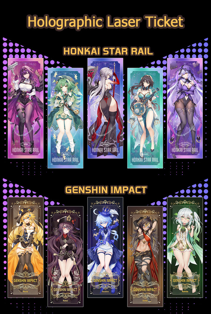 Genshin Impact Holographic Laser Ticket