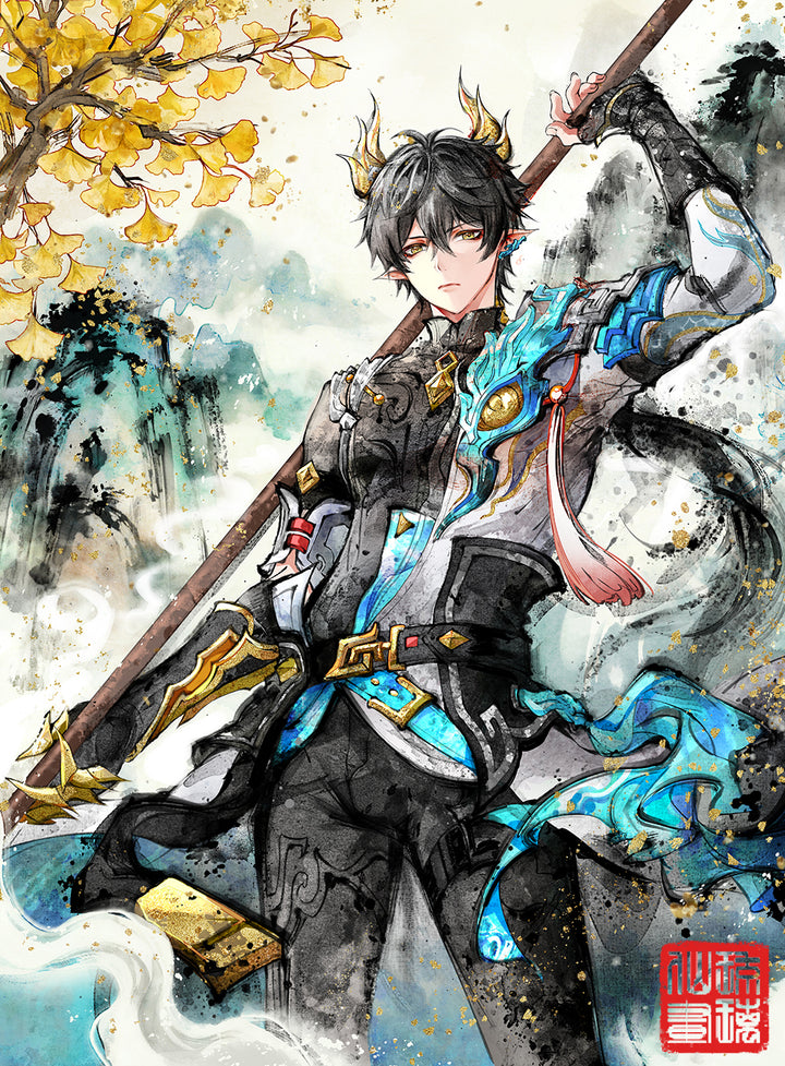 Dan Heng Permansor Print and Wallscroll