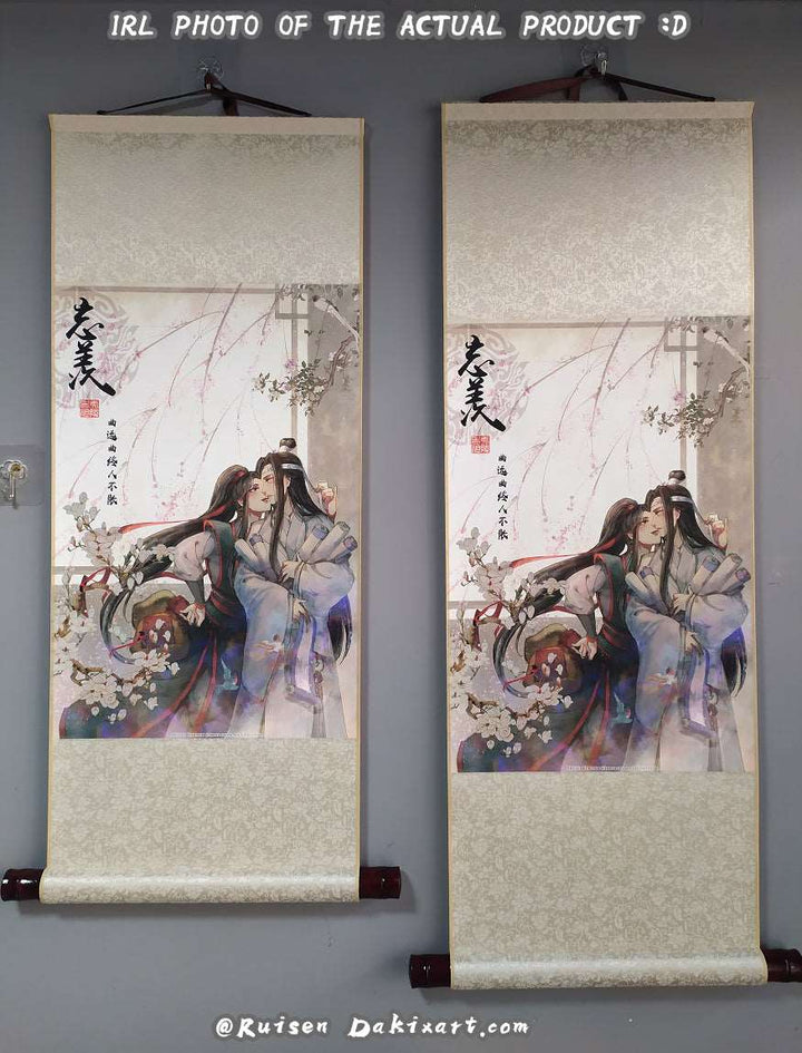 MDZS Wangxian Silk and Ink paper Wall Scroll [Golden Silk] MXTX